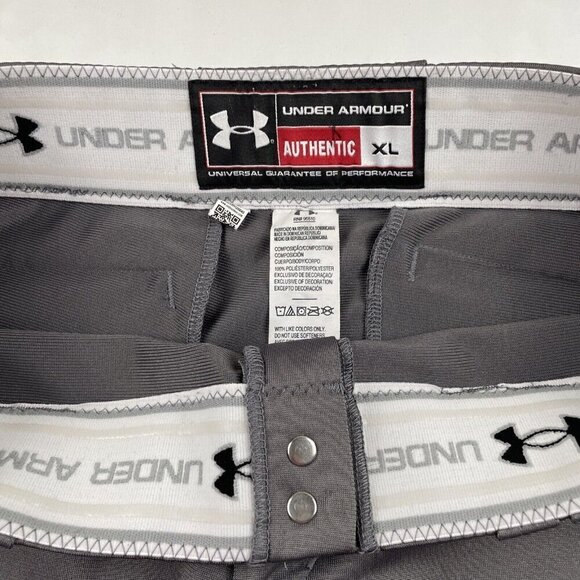 Under ARmour Baseball Pants Adult Size XL Gray Cropped Softball Knickers - Picture 5 of 9